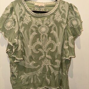 Embroidered boho top